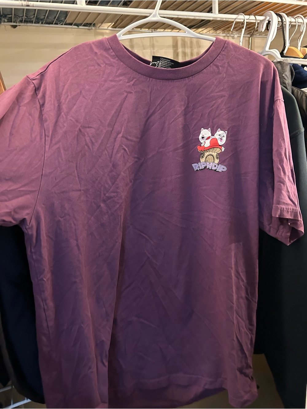 Ripndip Purple Cat & Mushroom Graphic Tee
